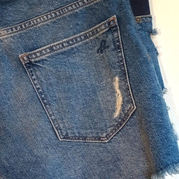DL1961 Karlie Maternity Boyfriend Side Panels Denim Shorts Size 27 - Picture 3 of 8